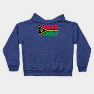 Vanatu flag stencil Kids Hoodie